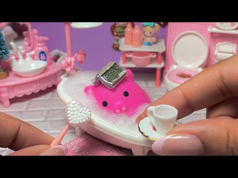 ASMR 🐷 Squishy Toy Bath | Pink Piggy Gets Washed & Pampered (Tingly Sounds)
