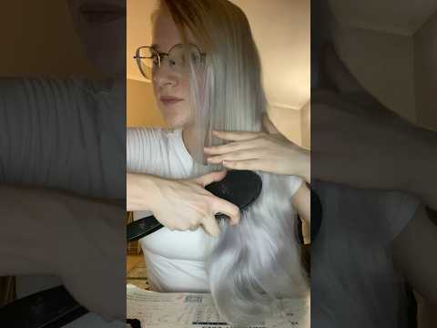 ASMR relaxing long hair brushing 😴🌸 #asmr #shorts