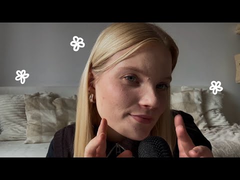 ASMR gentle hand sounds & breathy whispers 🍂