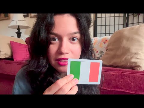 asmr • soft geography teacher | map of Europe | (part III. flags)