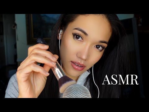 ASMR Ear To Ear Mic brushing (Soft Whispers and Tapping)