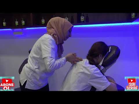 ASMR female physiotherapist technician massage = back,foot,arm,neck,sleep massage + bayan masajı