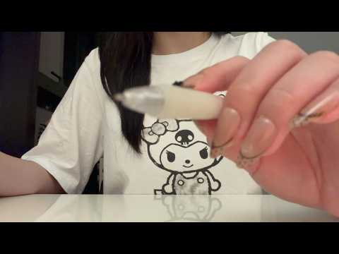 asmr drawing on your face :D