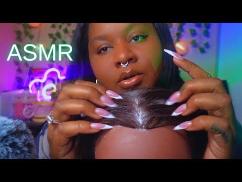 ASMR DANDRUFF REMOVAL  🔎💆🏽‍♀️Scalp Oiling,Scratching, Detangling | ASMR Cakex