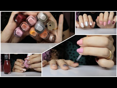 (ASMR) Mostrando e Testando novos esmaltes 💅🏻