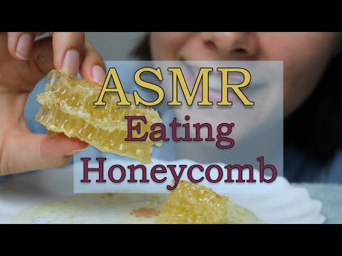 ASMR HONEYCOMB - Sticky and chewy eating sounds! (Whispered)