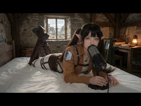 ASMR  Mouth and kiss sound / cosplay attack on titan