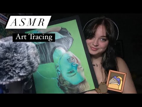 ASMR Tracing & Explaining My Portraits