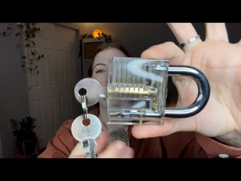 Asmr whispered how to pick a lock, spring sounds #shorts