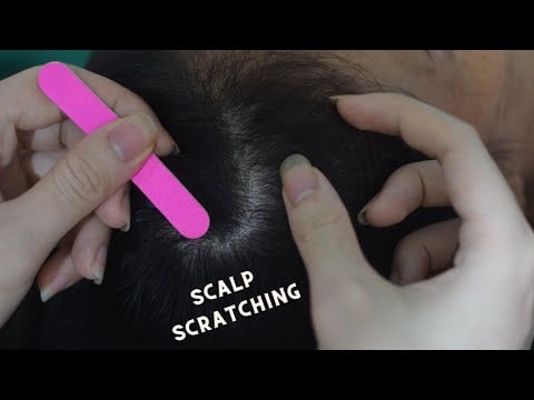 ASMR Scalp Scratching With Various Tools, Real Person Hair Parting, Hair Brushing Tingles For Stress