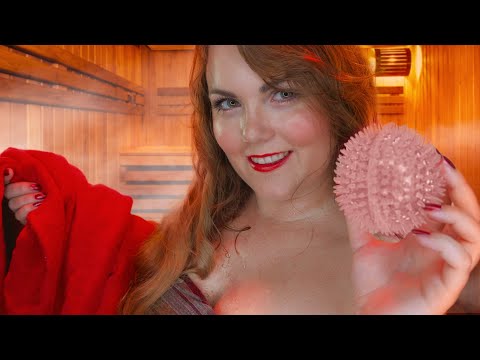 ASMR Hot Sauna 🔥 Massagen, Feuerknistern & Entspannung mit Klangschalen