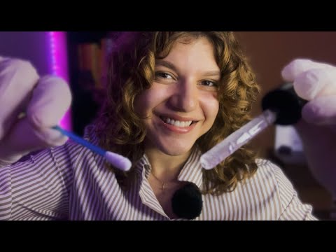 ASMR EXAME DE NERVOS DE NERVOS CRANIANOS COMPLETO E DETALHADO PARA DORMIR BEM 😴🧠✨