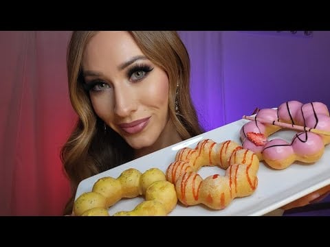ASMR | 10th *Twelve Days Of Mukbang!!* MOCHI DONUTS 🍩🍋🍓 (eating sounds, mouth sounds)