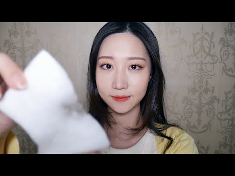 ASMR 매니큐어 바르고 화장솜 찢기 Applying nail polish, Tearing cotton, Soft spoken