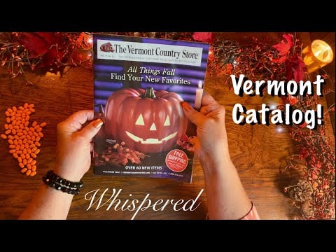 ASMR Vermont Country Store Catalog! (Whispered with Candy) Not a voice over. Page turning.
