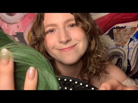 ASMR Pampering you | Doing your brows, makeup, hair, and nails 💅🏼