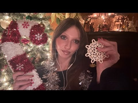 ASMR Giving You Christmas Tingles While I Sip on an Ice Cold Dr Pepper ❄️🧦(Ornaments, Bells, Tinsel)