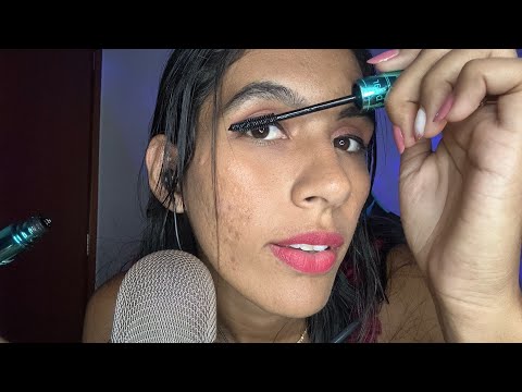 ASMR ME Maquiando 💄 sons de maquiagem