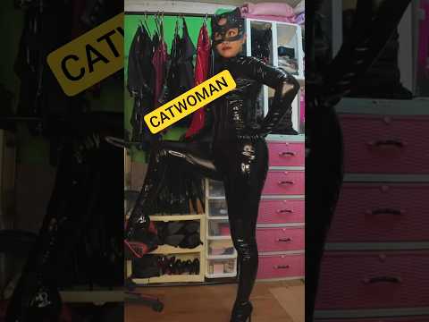 Catwoman Roleplay in PVC Catsuit BOOTS Gloves Part 1