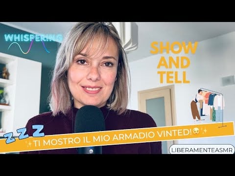 ASMR ITA Whispering Show and Tell ✨Il mio Armadio Vinted (parte 1)✨ 👗 #fabricsounds 