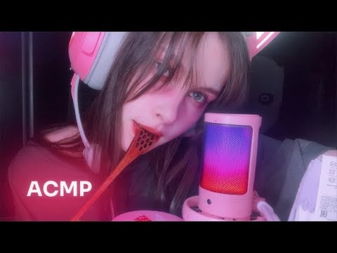 АСМР фиолетовые и розовые триггеры + ложечка для меда ૮₍ ˶ᵔ ᵕ ᵔ˶ ₎ა