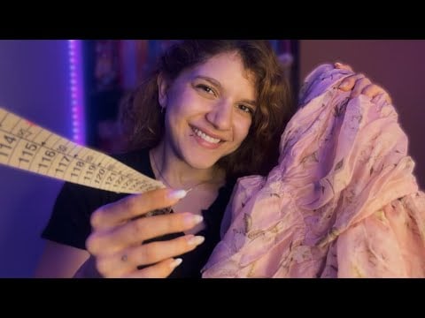 ✨ASMR ✨Costureira tirando suas medidas 🪡 Prova de vestido, ajustes, etc 
