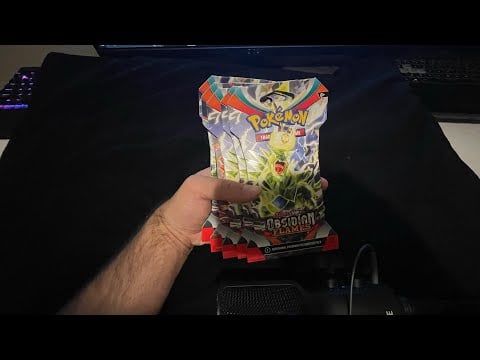 ASMR Pokemon Card Opening Obsidian Flames