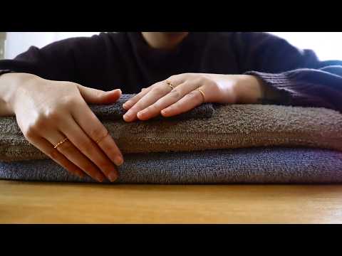 chill towel folding on a cold day // asmr
