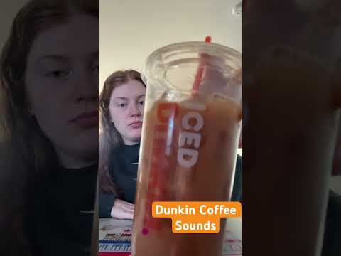 Dunkin Coffee ice sounds so good! #asmr #dunkindonuts