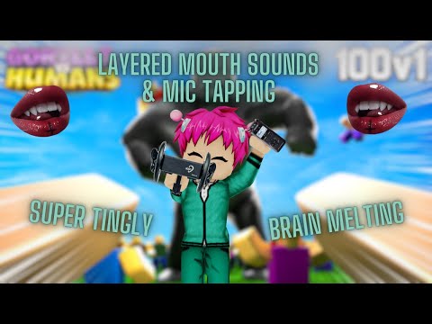 Roblox ASMR 🦍layered mouth sounds and mic tapping🦍