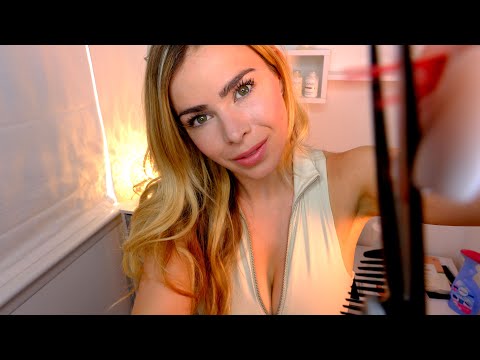 ASMR REALISTIC HAIRCUT & BLOWDRY ✂︎ Shampoo Sounds, Scalp Massage, Hair Brushing ✂︎