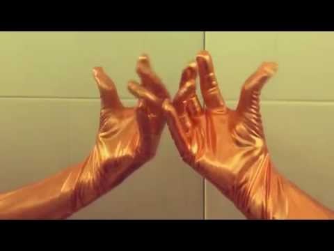 Calming Hands in Golden Gloves♥Slow hand movements [[ASMR]]