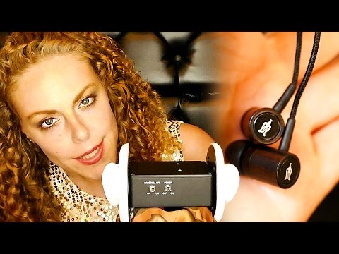 ASMR Binaural Whisper & Unboxing: Earphone Review- Meze Wood Earbuds, Ear to Ear, Tapping