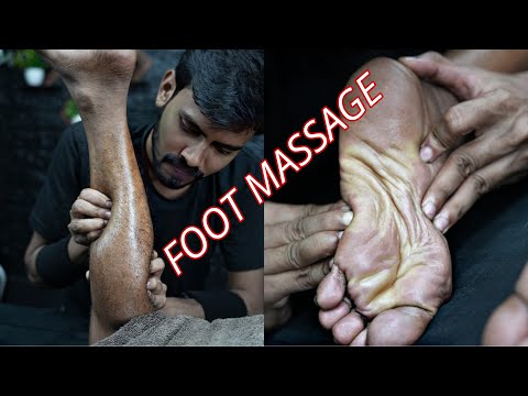 ASMR Foot Massage And Calf Muscle Massage Therapy For Better Sleep | ASMR Leg Massage