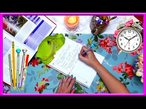 ASMR | Writing Sounds | Page Turning | Clock Ticking | Distant Florida Tree Frog Sounds | No Talking