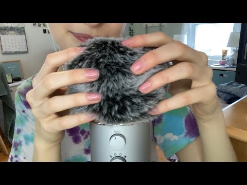 ASMR Ramble W/ Fluffy Mic Scratching 💜