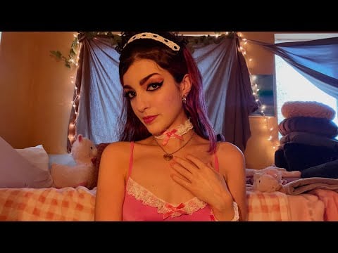Asmr I Am Your Maid🎀 Personal Attention (hair brushing, rain and fire crackling ambience)