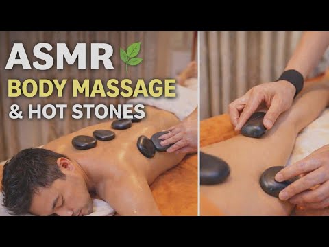 ASMR 🇻🇳 Deep Neck, Shoulder, Back & Hip Massage + Hot Stone Therapy | No Talking | Relaxing Sounds