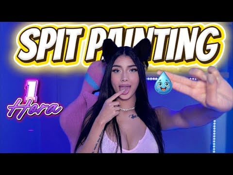 ASMR 1 Hora de spit painting+ mucha Bab!ta