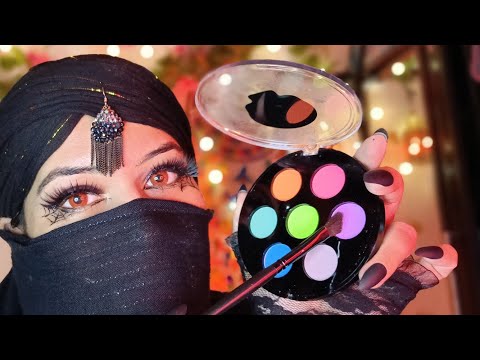 🎃Bestie doing your holloween makeup ASMR