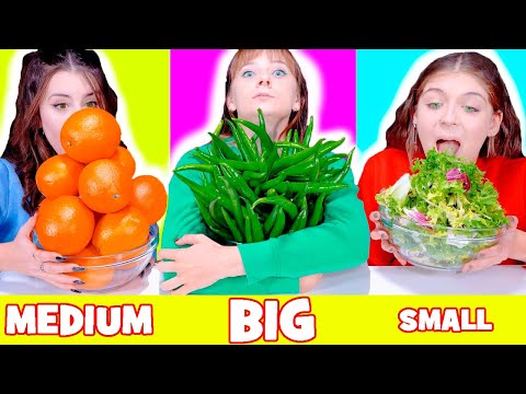 ASMR Big Plate VS Medium Plate VS Small Plate Mukbang Food Challenge