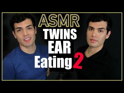 ASMR - Twins Ear Eating 2 (Male Whisper, Ears, Wet Mouth Nibbling for Sleep & Relaxation)