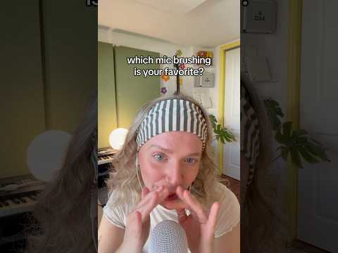 I love mic brushing!! full video later today💓 #asmr #micbrushing #asmrsounds #whispering #tingles