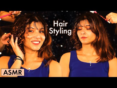 ASMR Hair Curling & Girlie Talk 💖 Soft Whisper Relaxation for Sleep 😴✨ ASMR Salon Vibes ✨