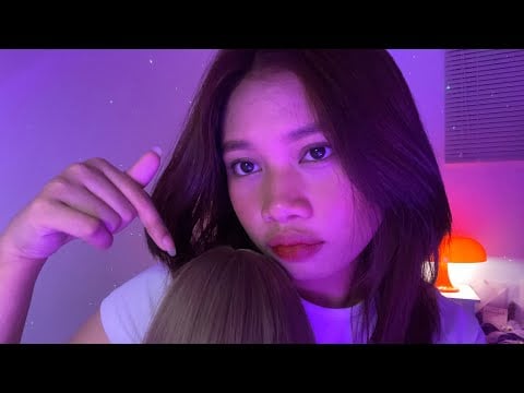 asmr lice check on wig 💆🏻‍♀️ head scratching, mouthsounds | tagalog ver.