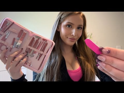 ASMR Roleplay | Eccentric Nail Tech Does Your Nails 💅🏼💗🎀 (She’s an Over-sharer)