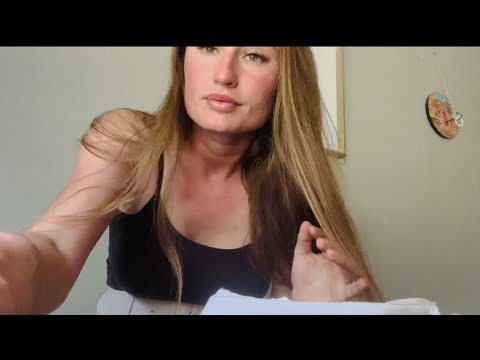 ASMR Q&A, color test, mouth sounds, Hand movements