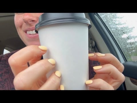 Lofi ASMR | Rainy Day Chat in my Car ⛈️☕️