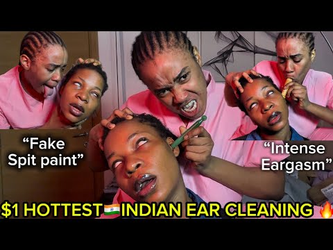 ASMR✨INDOOR STREET INDIAN🇮🇳HEAD& EAR INTENSE MASSAGE,SPITPAINT THAT SENT BLESS TO ANOTHER DIMENSION 