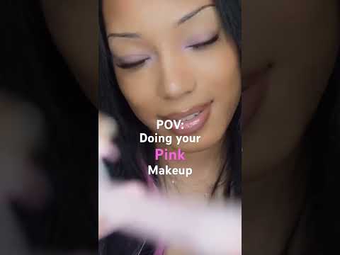 POV: Doing your pink makeup ASMR #makeuproleplay #asmr #pink